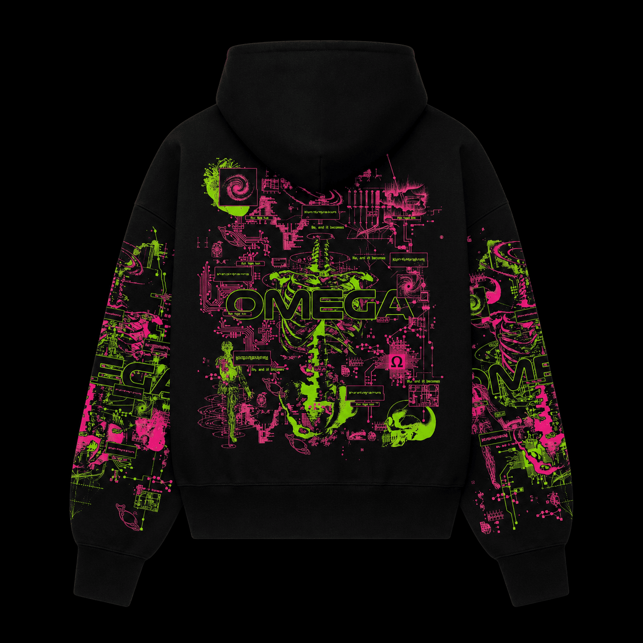 OMEGA Labs hoodie back view