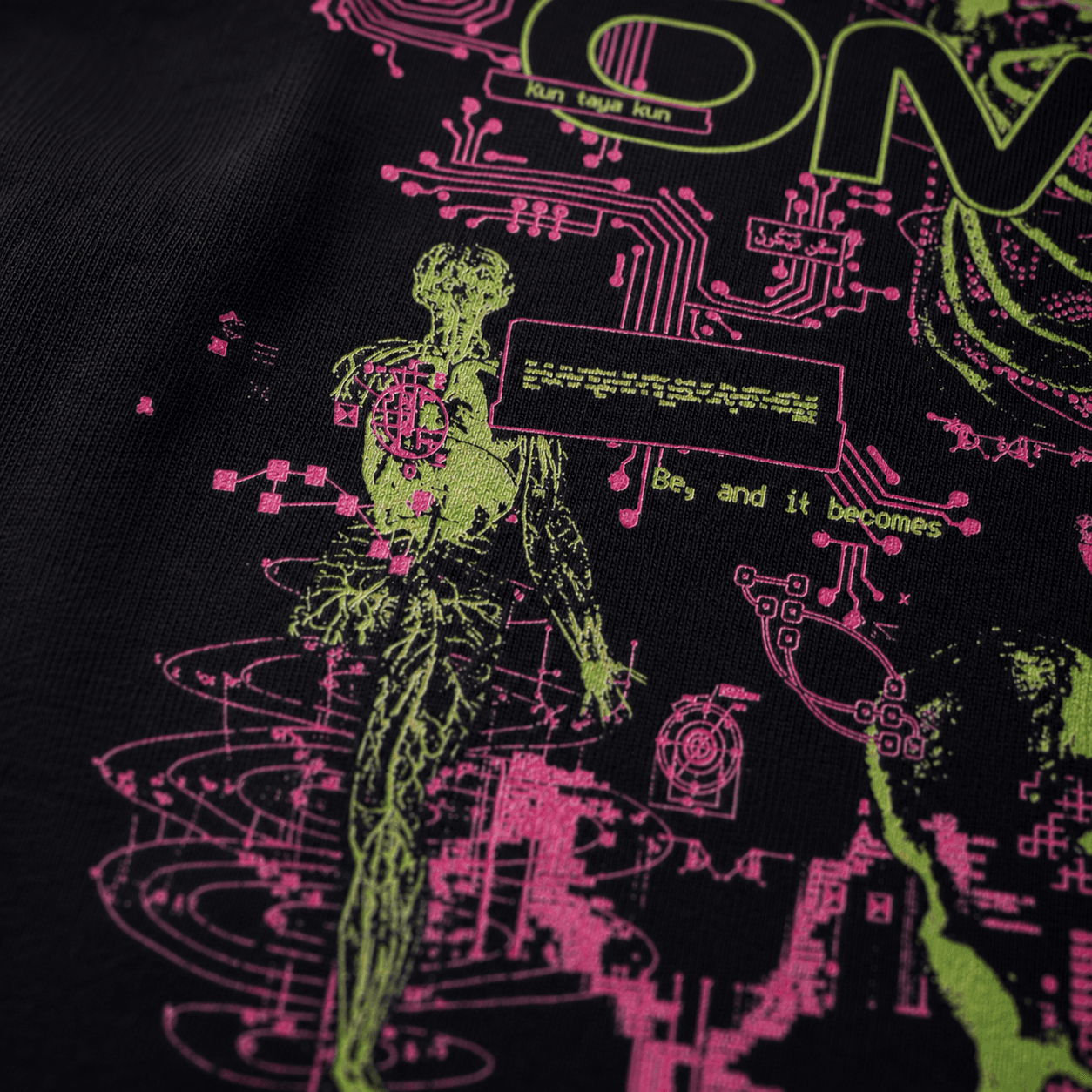 OMEGA Labs hoodie figure graphic detail