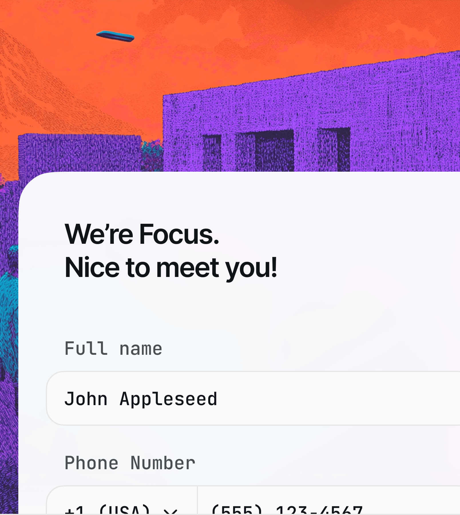 Create your OMEGA Focus Account